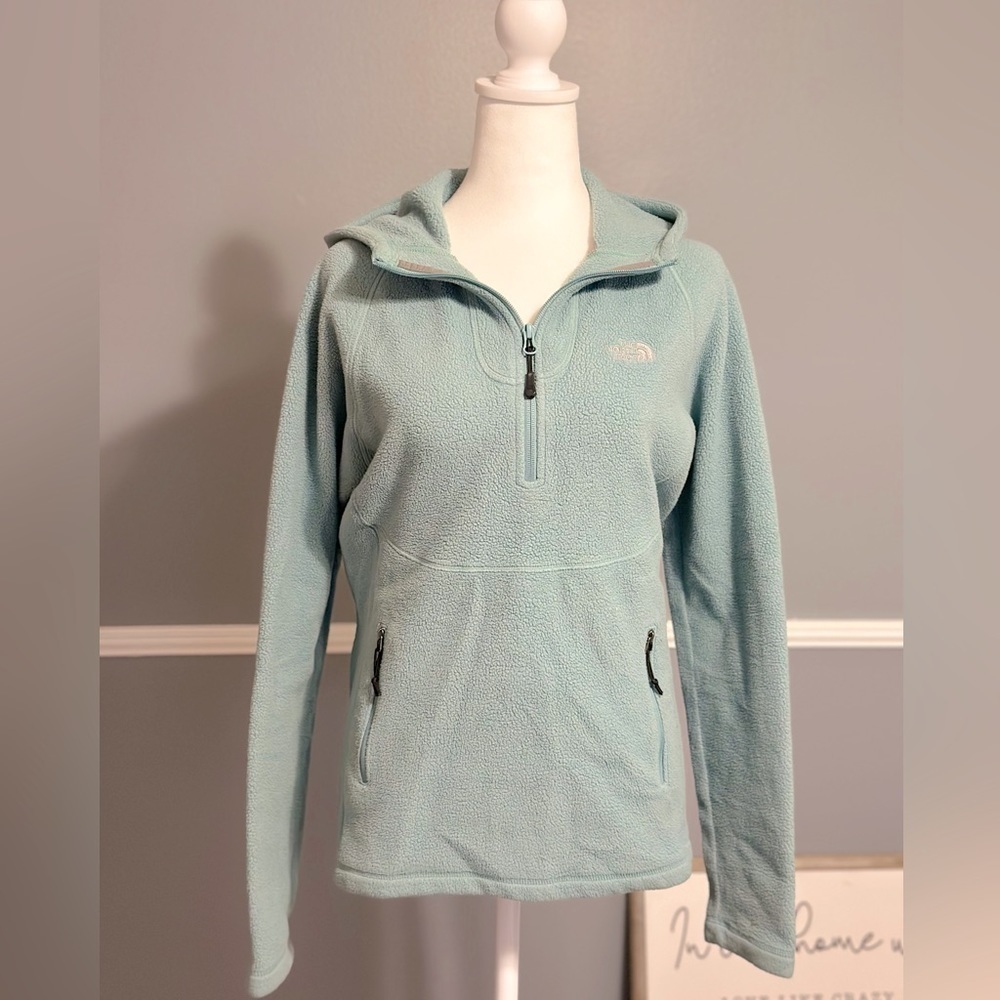 The North Face Warm & Cozy Hooded Fleece Pullover Size Small Seafoam Green